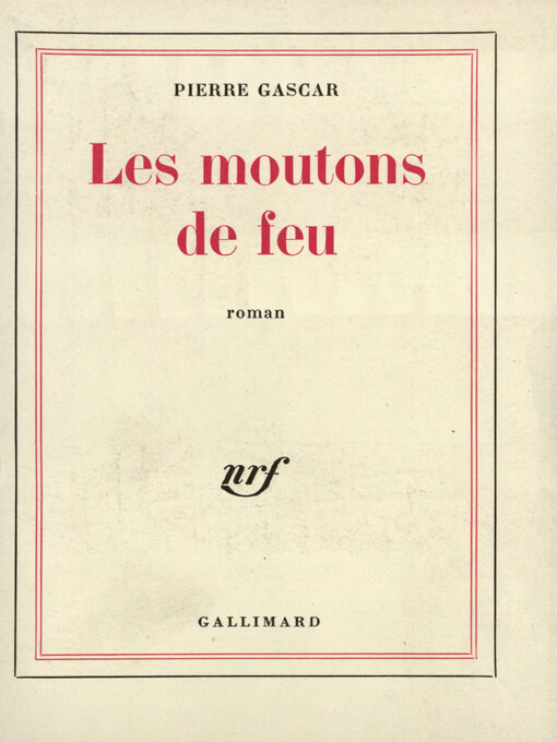 Cover image for Les moutons de feu